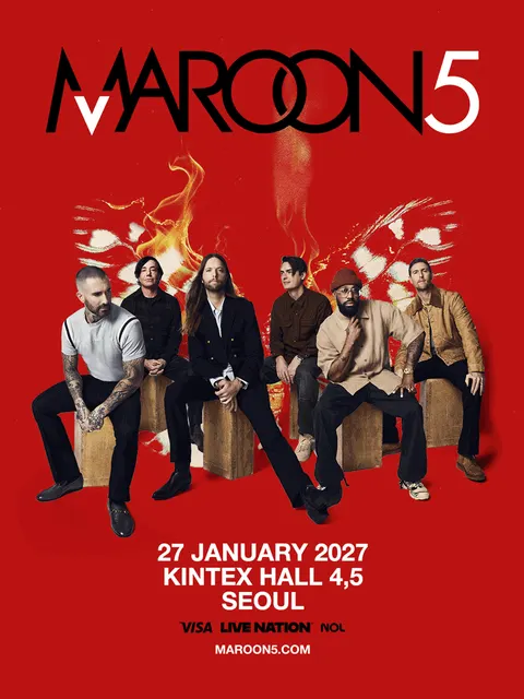 Maroon 5 来韓公演 公式ポスター